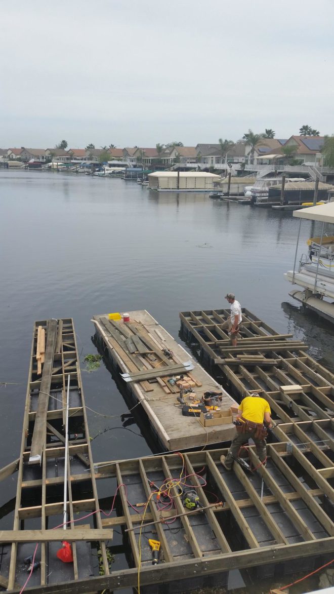 Gus & Tina Dock Under Construction