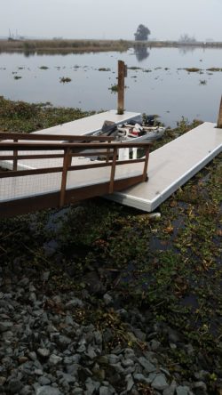 Resurfaced Dock with Gorilla Decking Honey Maple